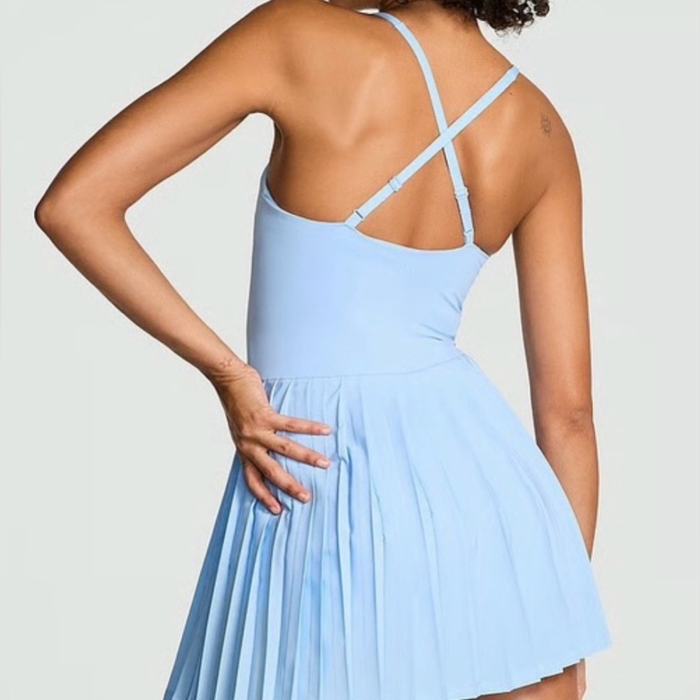 PINK Victoria's Secret Light Blue pleated tennis dress